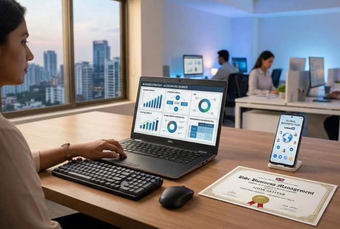 BSc (Hons) Business Management , delivered by WINC Online and awarded by the university of greater Manchester