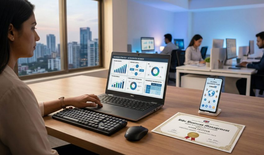 BSc (Hons) Business Management , delivered by WINC Online and awarded by the university of greater Manchester