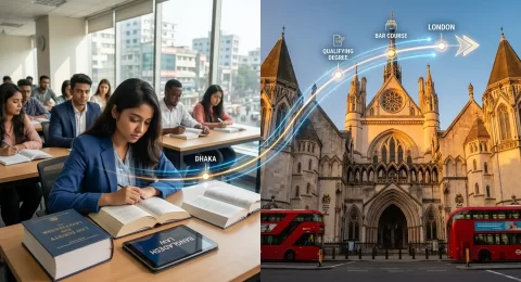Bangladeshi law student transitioning to a UK Barrister via the accelerated 3-year Graduate Entry LLB route.